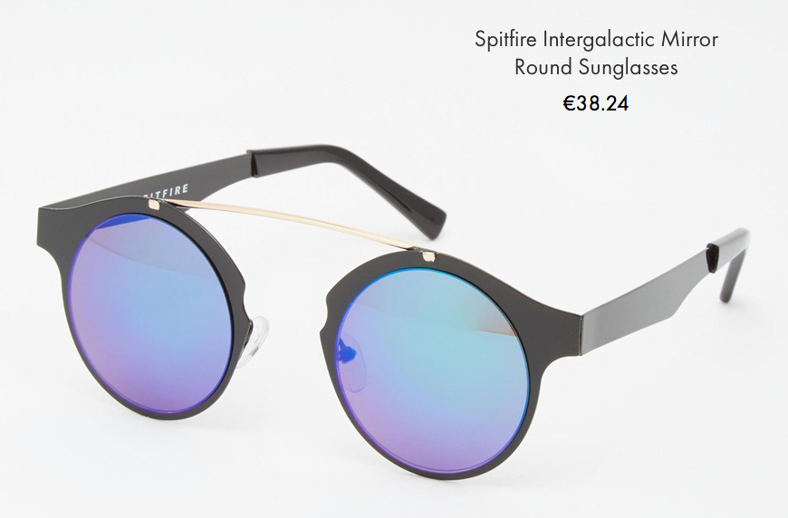 Spitfire intergalactic mirror rounded sunglasses asos behind my glasses blog giulia de martin low cost sunglasses