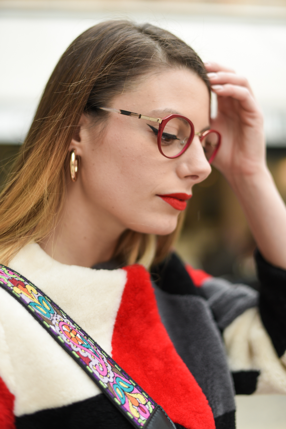 Giulia de martin behind my glasses eyewear blog influencer face a face eyeglasses optical lunettes red rouge Jackie 2 9298m -11