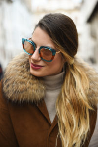giulia de martin behind my glasses eyewear influencer blogger content creator blog sunglasses eyeglasses face è face paris sunglasses fall winter 2018 frame woman -17