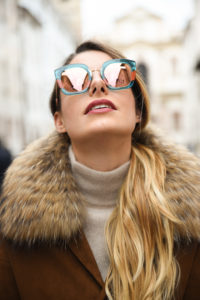 giulia de martin behind my glasses eyewear influencer blogger content creator blog sunglasses eyeglasses face è face paris sunglasses fall winter 2018 frame woman -17