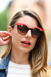 giulia de martin woow sunglasses occhiali da sole frame eyewear pink spring summer 2019 eyewear blog influencer -19