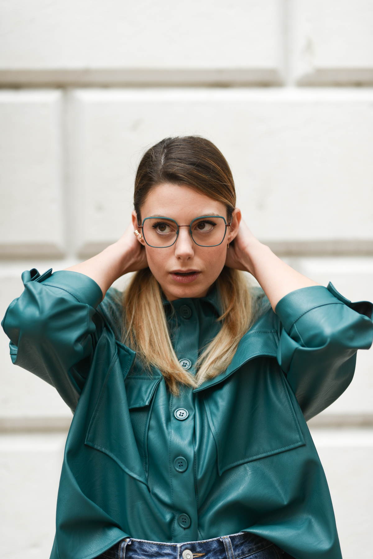 giulia de martin woow full moon2 eyeglasses fall winter 2019 2020 behidn my glasses teal green blue occhiali da vista eyewear blog influencer -1