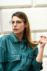 giulia de martin woow full moon2 eyeglasses fall winter 2019 2020 behidn my glasses teal green blue occhiali da vista eyewear blog influencer -1