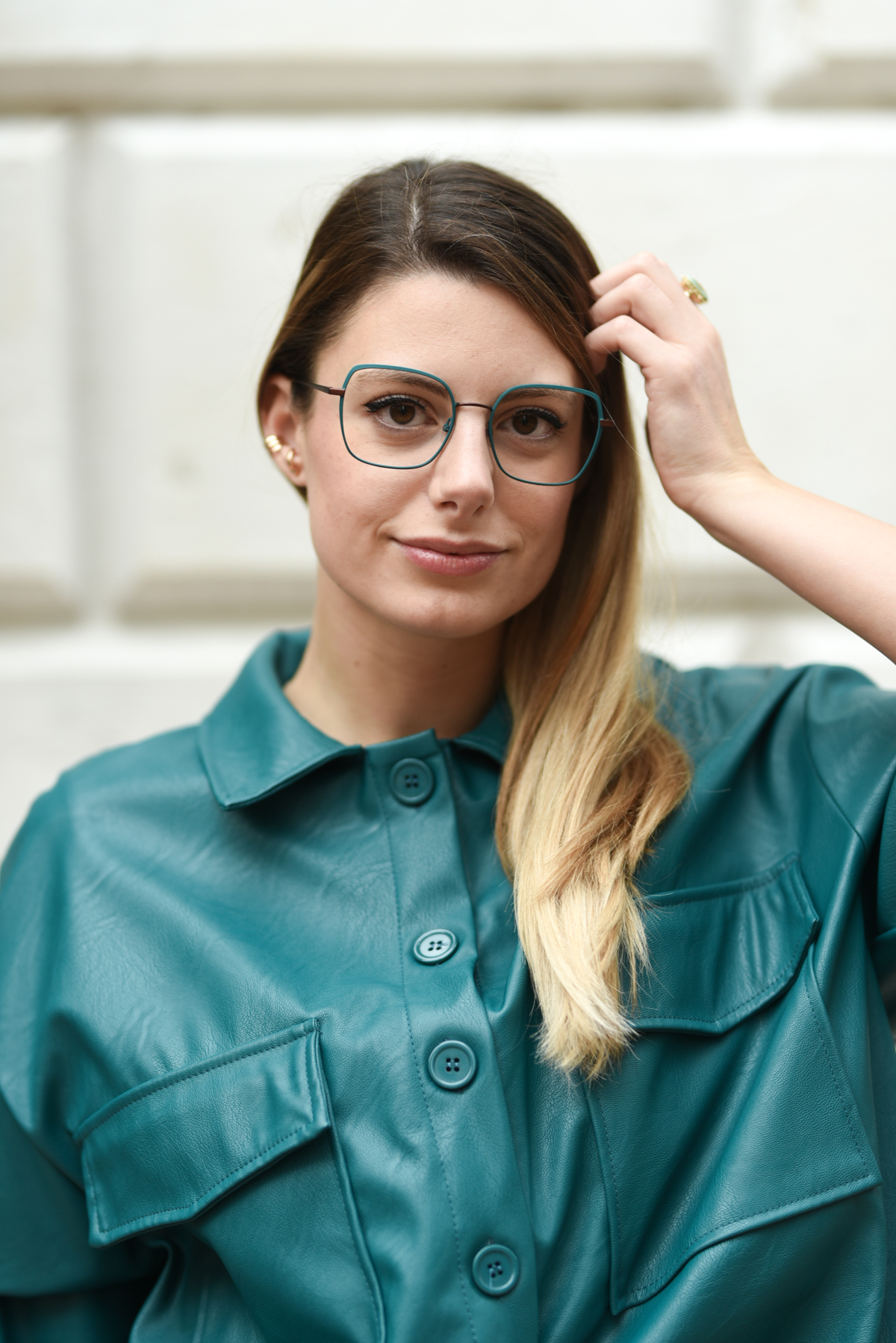 giulia de martin woow full moon2 eyeglasses fall winter 2019 2020 behidn my glasses teal green blue occhiali da vista eyewear blog influencer -1