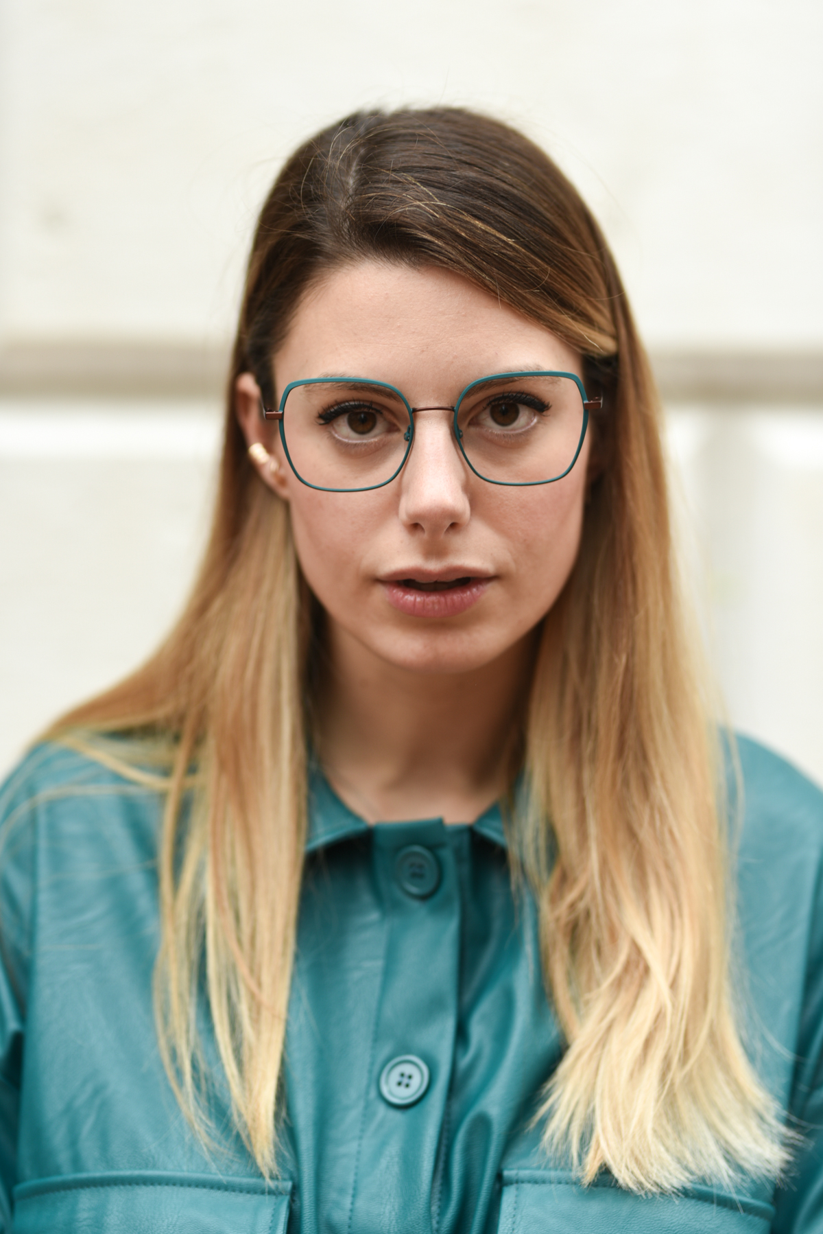 giulia de martin woow full moon2 eyeglasses fall winter 2019 2020 behidn my glasses teal green blue occhiali da vista eyewear blog influencer -1