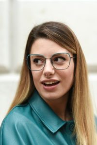 giulia de martin woow full moon2 eyeglasses fall winter 2019 2020 behidn my glasses teal green blue occhiali da vista eyewear blog influencer -1