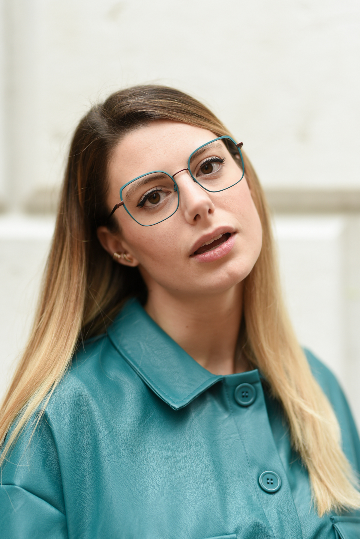 giulia de martin woow full moon2 eyeglasses fall winter 2019 2020 behidn my glasses teal green blue occhiali da vista eyewear blog influencer -1