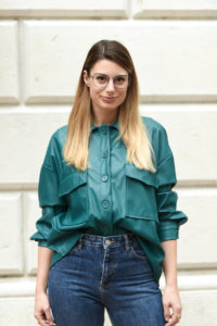 giulia de martin woow full moon2 eyeglasses fall winter 2019 2020 behidn my glasses teal green blue occhiali da vista eyewear blog influencer -1