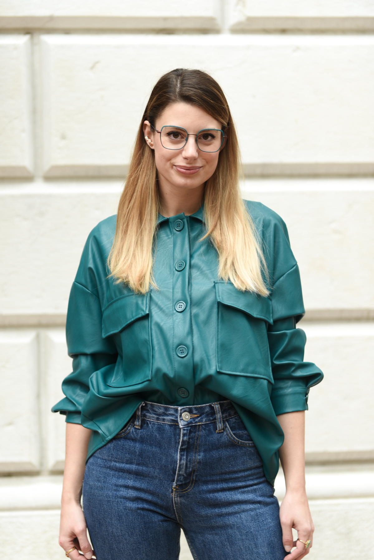 giulia de martin woow full moon2 eyeglasses fall winter 2019 2020 behidn my glasses teal green blue occhiali da vista eyewear blog influencer -1