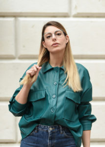 giulia de martin woow full moon2 eyeglasses fall winter 2019 2020 behidn my glasses teal green blue occhiali da vista eyewear blog influencer -1